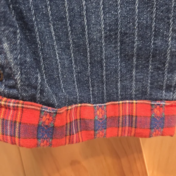 Rare OshKosh B'gosh Cheer Cats Pinstripe Blue Denim Overalls - Picture 3 of 6